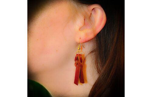 Braided Leather Earrings