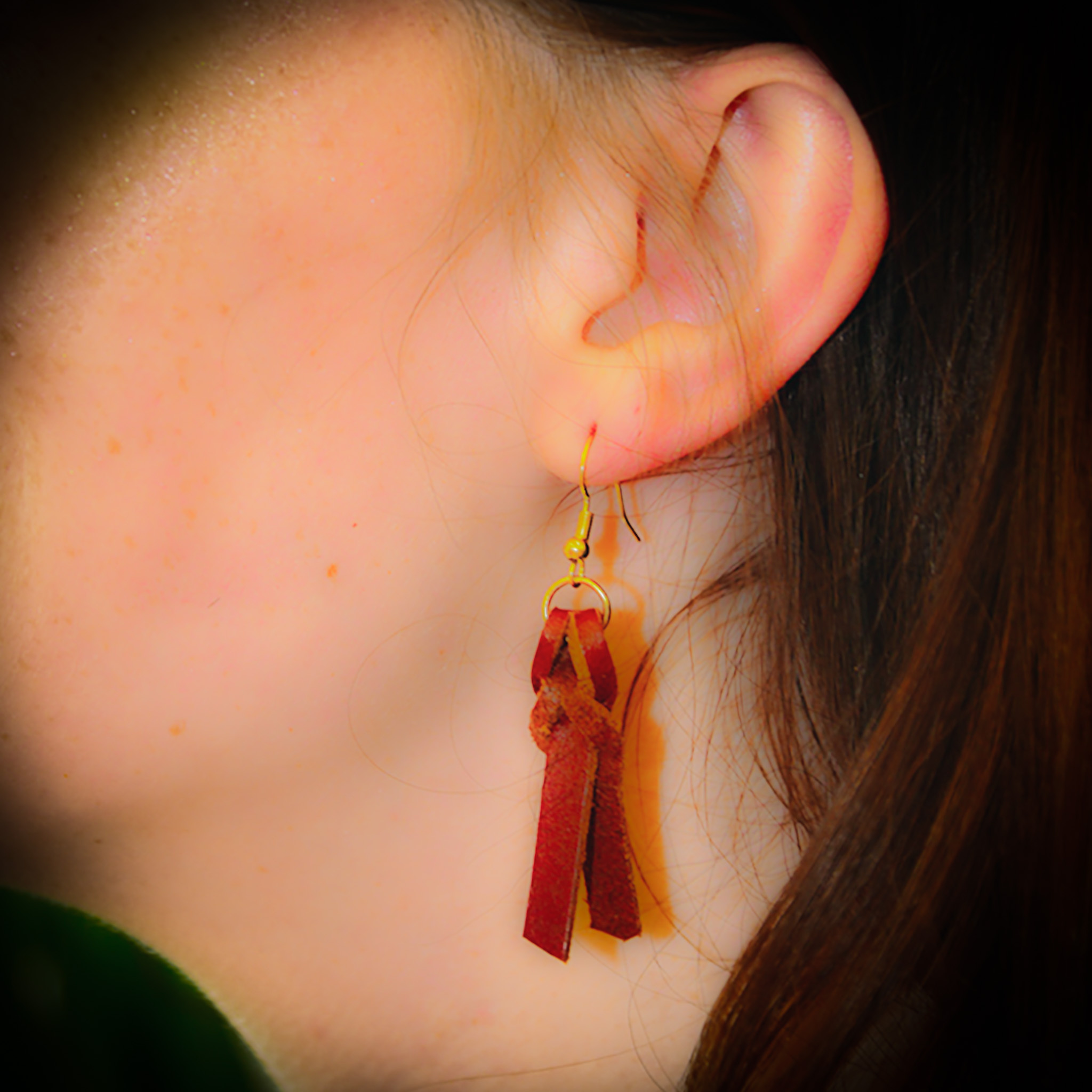 Braided Leather Earrings