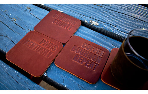 Bridle Leather Coasters Pair