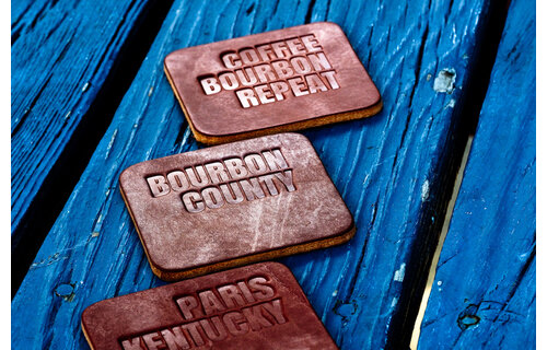 Bridle Leather Coasters Pair