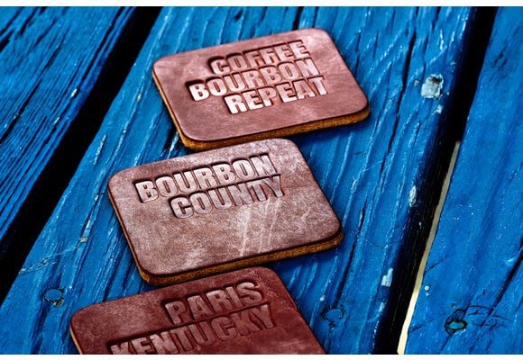 Bridle Leather Coasters Pair