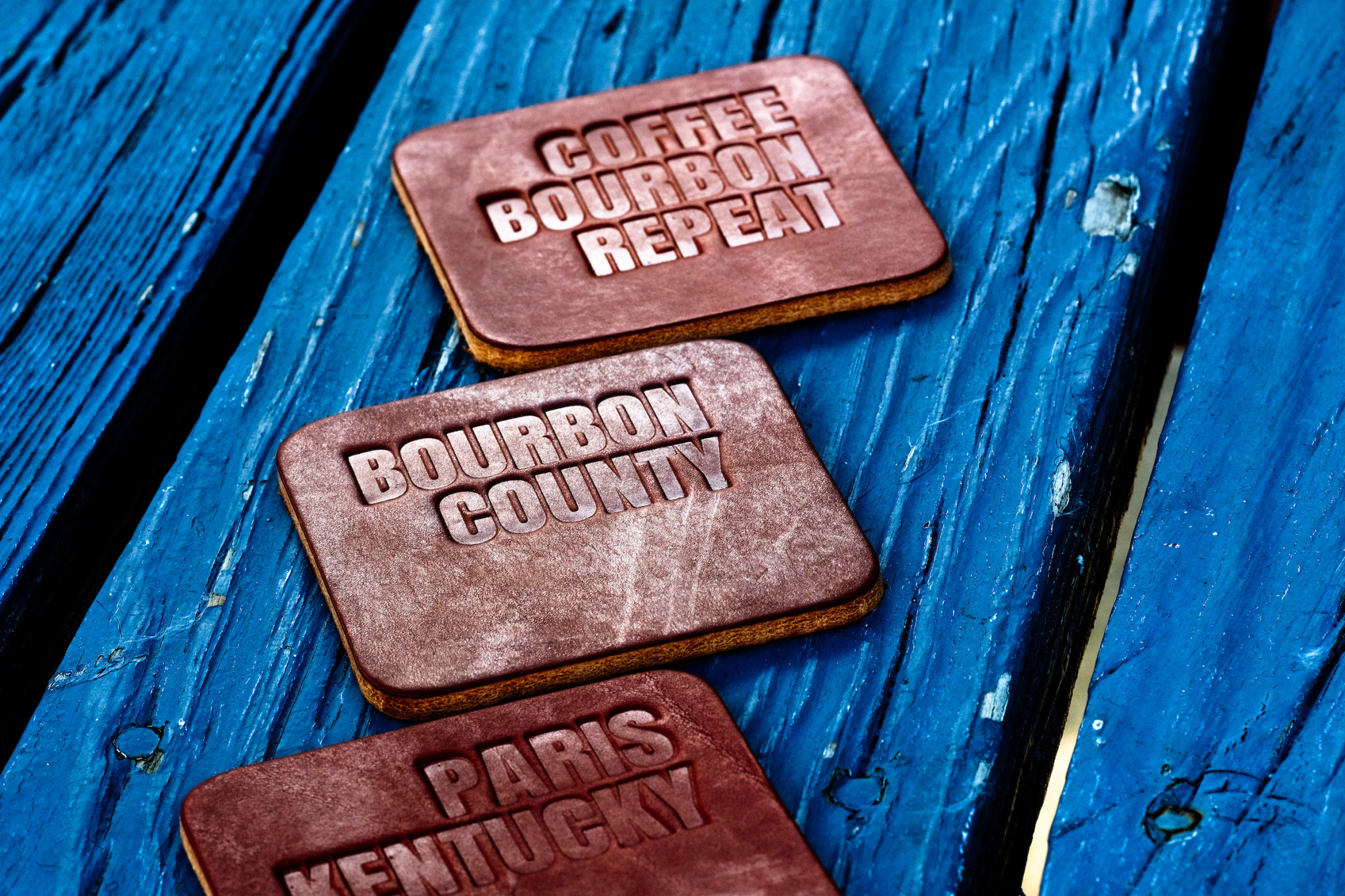 Bridle Leather Coasters Pair