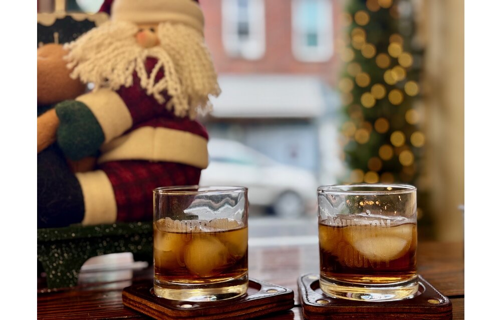 Etched Bourbon County Rocks Glass 12 oz.(pair)