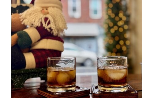 Etched Bourbon County Rocks Glass 12 oz.(pair)