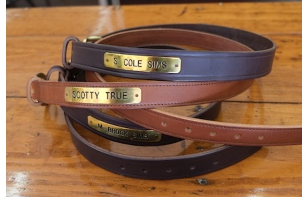 1 1/4" Stitched Halter Plate Belt