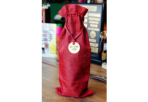 Burlap and Brass Spirit Gift Bag