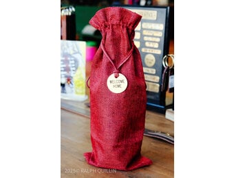 Burlap and Brass Spirit Gift Bag