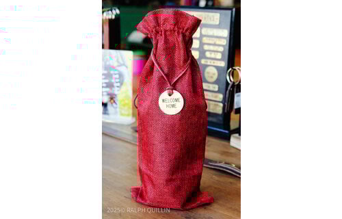 Burlap and Brass Spirit Gift Bag
