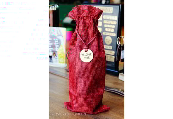 Burlap and Brass Spirit Gift Bag