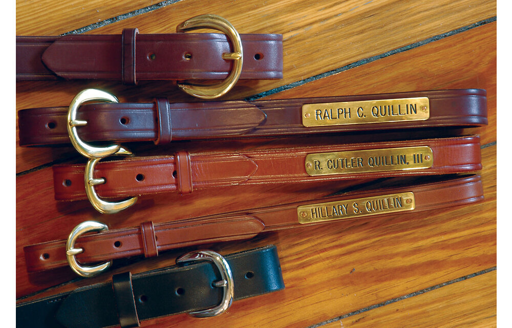 1 1/2" Stitched Halter Plate Belt
