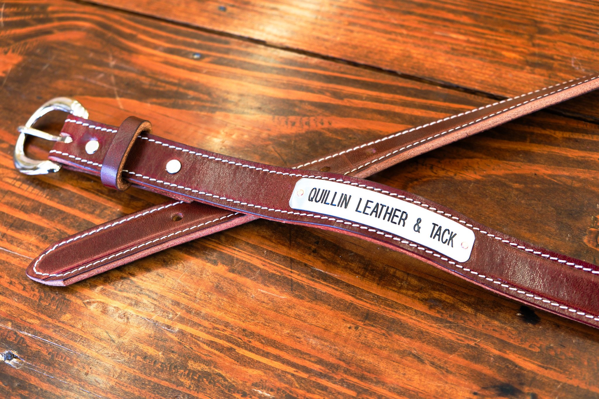 1 inch Halter Maker Belt With White Stitching