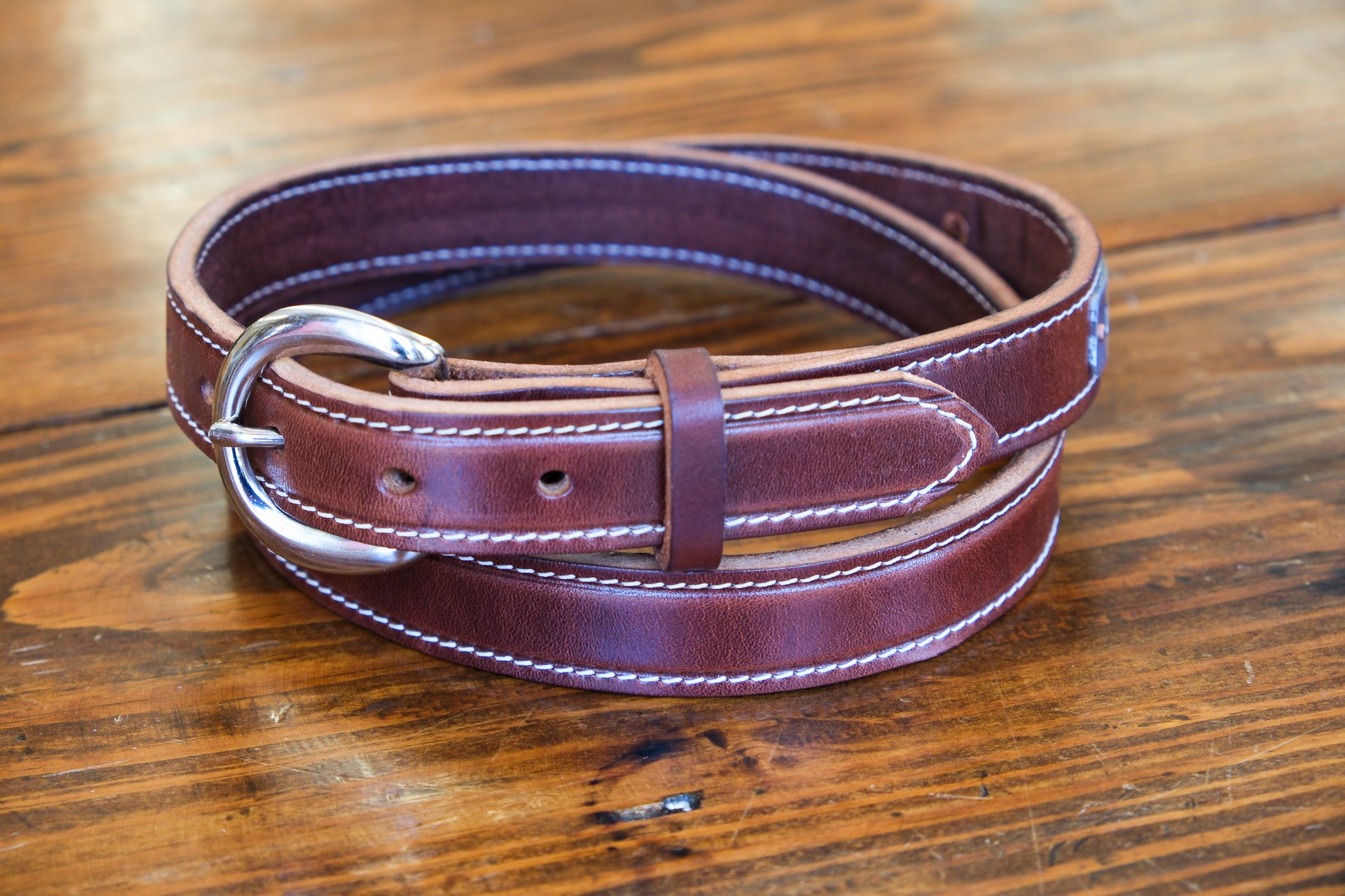 1 inch Halter Maker Belt With White Stitching