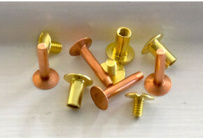 Name Plate copper rivets and Brass Chicago Screws