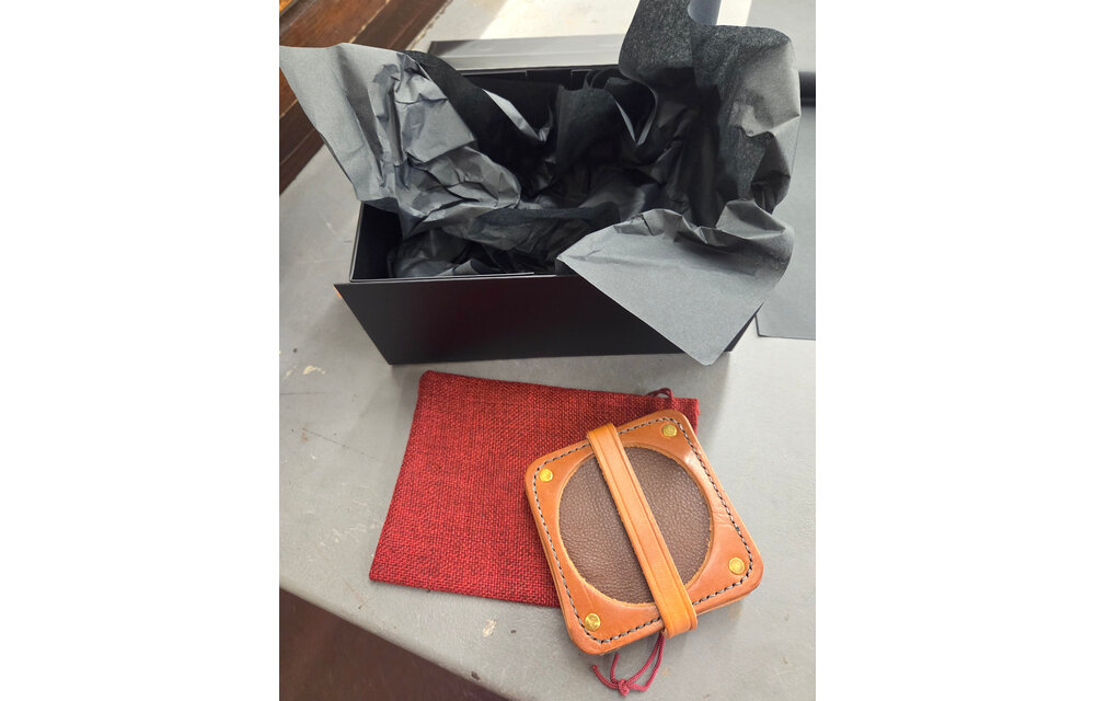 "1904" Leather Coaster Bourbon County - pair