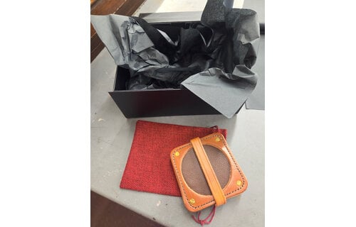 "1904" Leather Coaster Bourbon County - pair