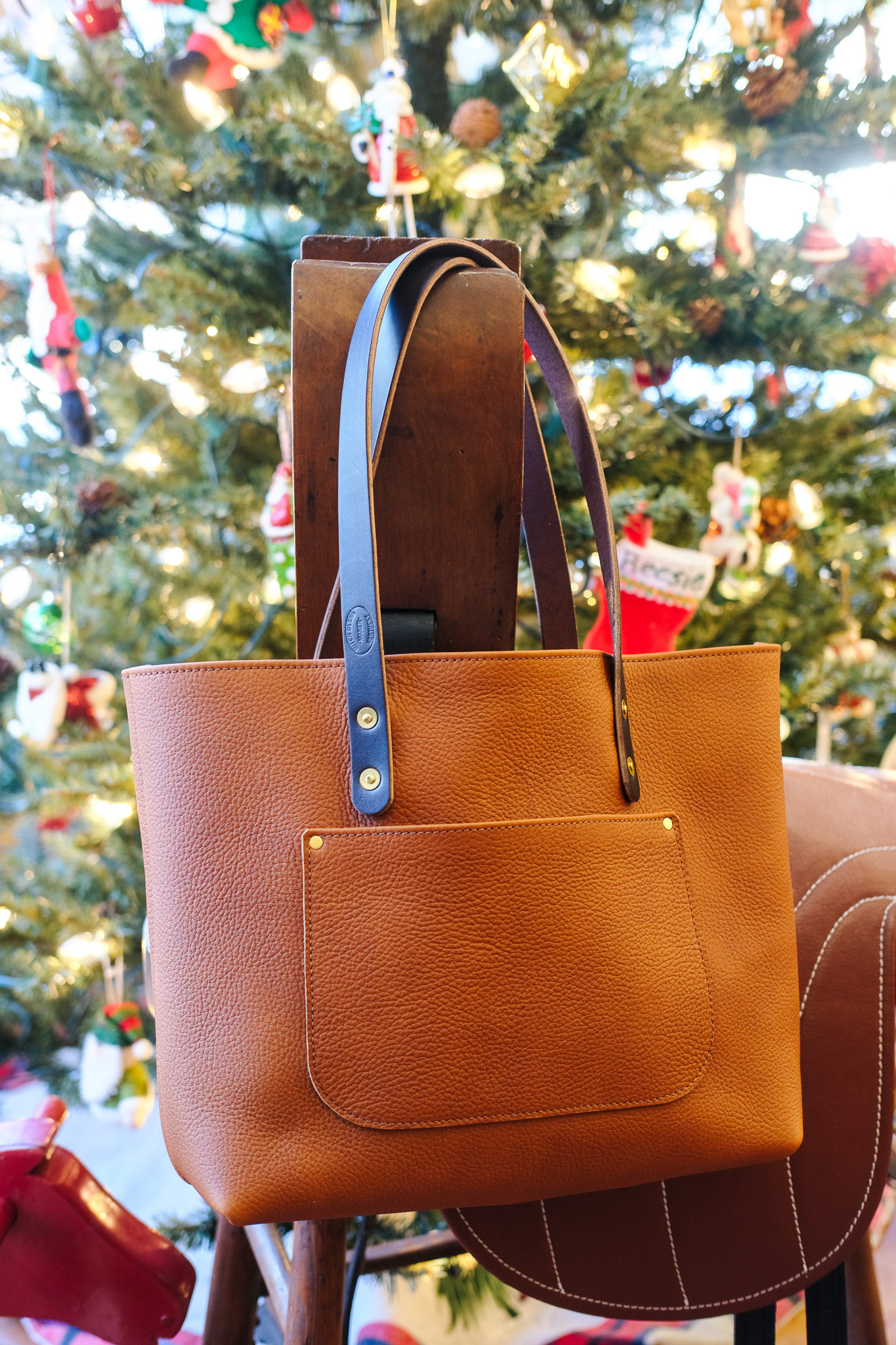 Handcrafted Kentucky Leather Tote