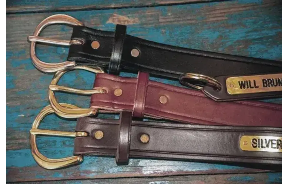 1 1/2"  Creased Halter Plate Belt