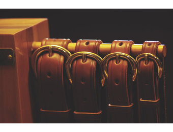 SPECIAL 1 1/4 inch Creased Halter Belt