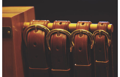 SPECIAL 1 1/4 inch Creased Halter Belt