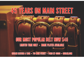 SPECIAL 1 1/4 inch Creased Halter Belt