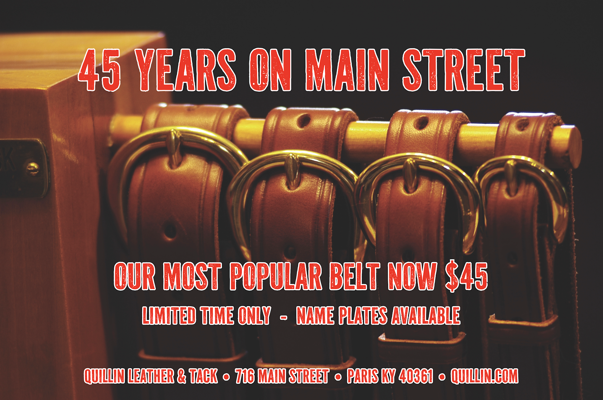 SPECIAL 1 1/4 inch Creased Halter Belt