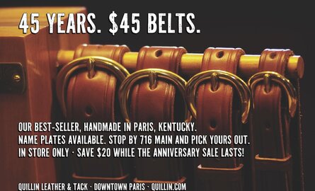 Handcrafted In Downtown Paris, KY and at Quillin.com Shipping Worldwide Starting our 45 year on Main Street