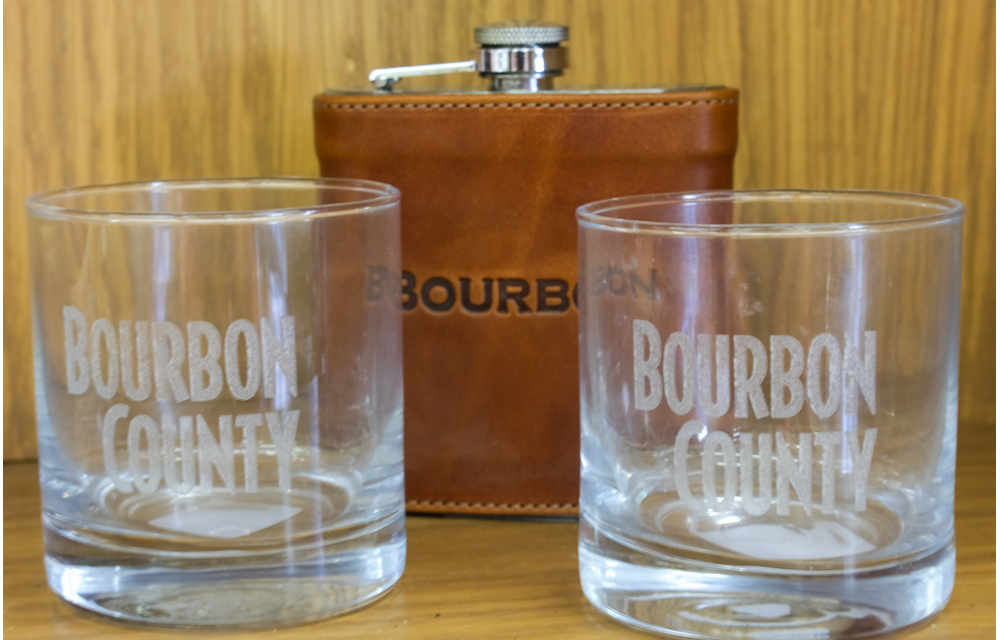 Etched Bourbon Glasses 8oz (Pair)
