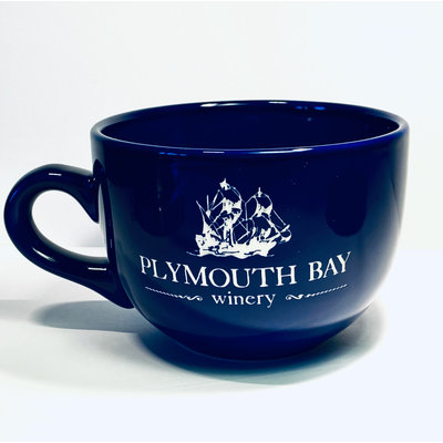 Plymouth Bay Winery Mug: Ceramic, Chowder, 24oz; Cobalt, PBW Logo Cobalt Blue 24oz Plymouth Bay Winery Mug: Ceramic, Chowder, 24oz; Cobalt, PBW Logo Cobalt Blue 24oz