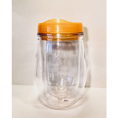 Plymouth Bay Winery Wine Tumbler: Stemless w/lid, Acrylic, clear, PBW Logo Asst Plymouth Bay Winery Wine Tumbler: Stemless w/lid, Acrylic, clear, PBW Logo Asst