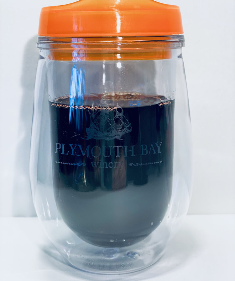 Wine Tumbler: Stemless w/lid, Acrylic, clear, PBW Logo Asst
