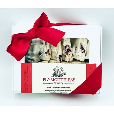 Plymouth Bay Winery PBW Bark Bites, White Choc, 1/4lb Plymouth Bay Winery PBW Bark Bites, White Choc, 1/4lb
