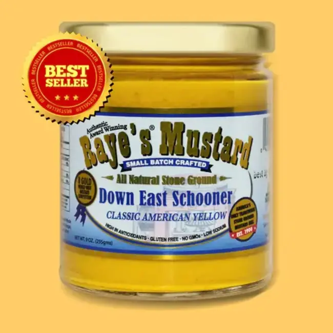 Mustard:  Down East Schooner, 9oz, Raye's