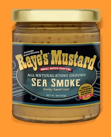 Mustard:  Sea Smoke, 9oz, Raye's