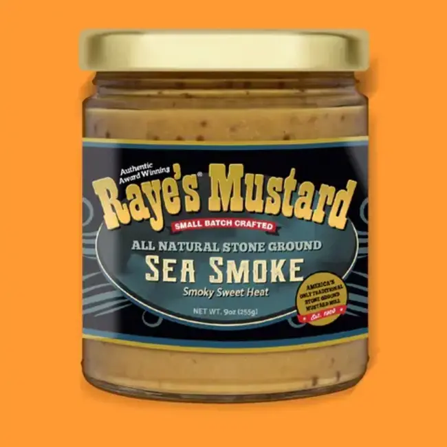 Mustard:  Sea Smoke, 9oz, Raye's