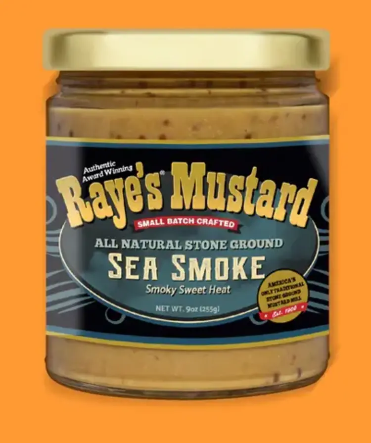 Mustard:  Sea Smoke, 9oz, Raye's