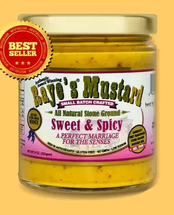 Mustard:  Sweet & Spicy, 9oz, Raye's