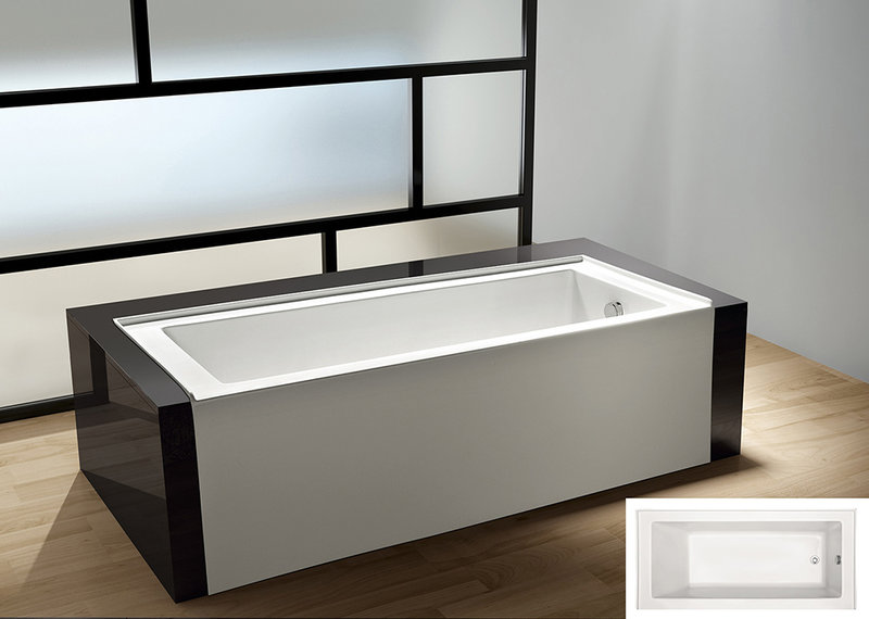 Bain en alcôve à tablier Zen Builder Jade 60''x30''