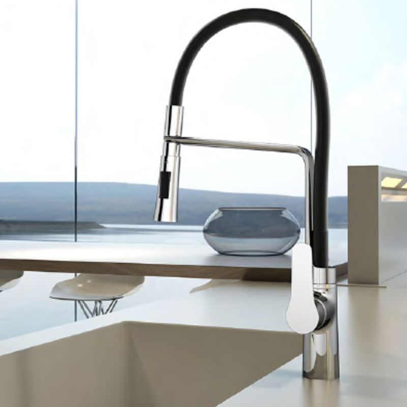 Jade Robinet de cuisine Chrome/Noir Jade Bath 8605-01-11