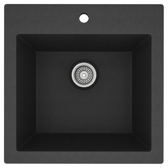 Black granite sink MB101GR 23``x20 '' single