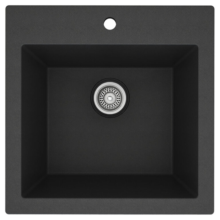 Black granite sink MB101GR 23``x20 '' single