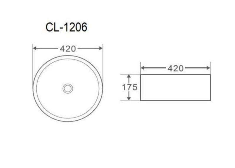 16.5 '' white porcelain sink MI-1206