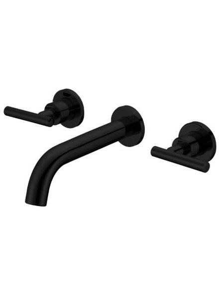 Matte Black Wall Mounted Lavatory Faucet 609-11