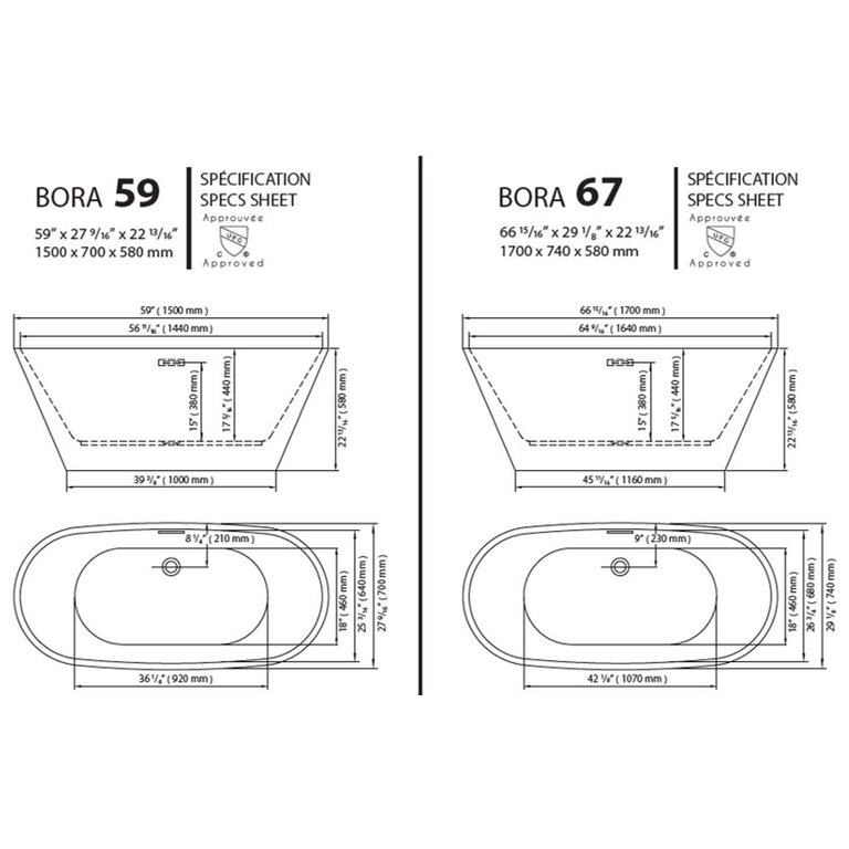 Bain Autoportant Bora