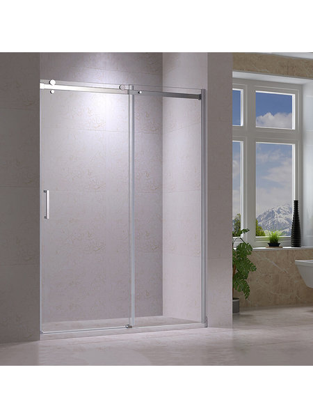 48 '' chrome reversible shower door Quartz Jade series