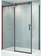 48 '' Matte black reversible shower door Quartz series CDC