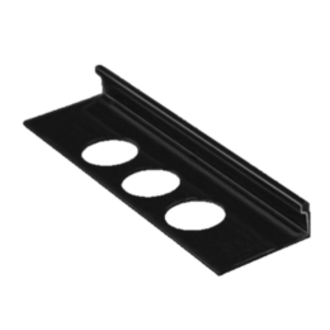 Moulure de céramique en aluminium 1/2''(12.5mm) Noir OL
