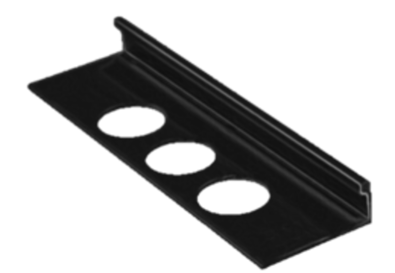 Moulure de céramique en aluminium 1/2''(12.5mm) Noir OL