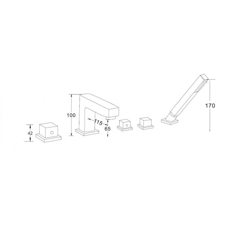 Robinet de bain romain Chrome DN-510-10