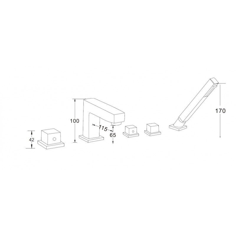 Robinet de bain romain Chrome DN-510-10