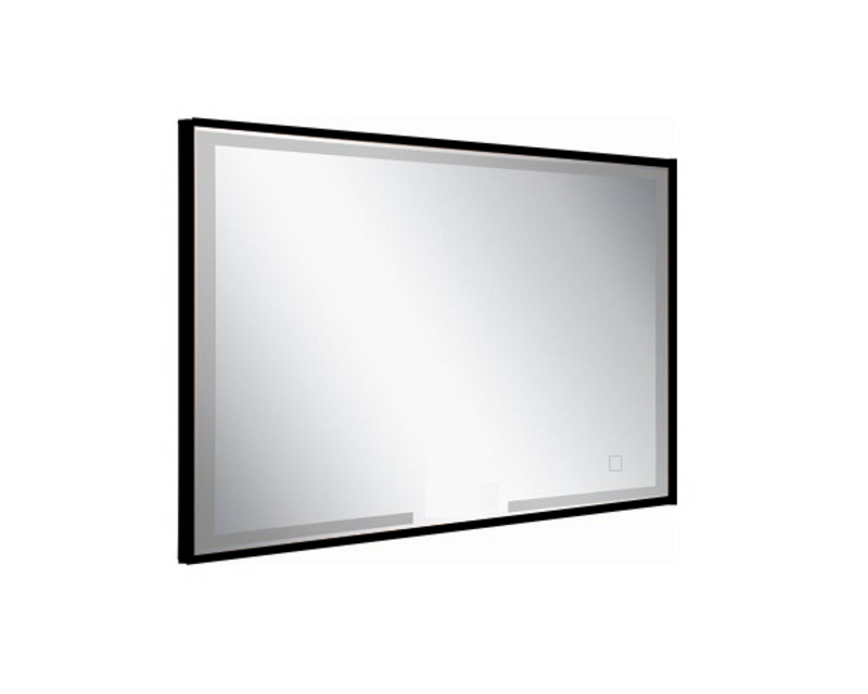 Miroir LED rectangulaire avec bordures noires carrées AMC